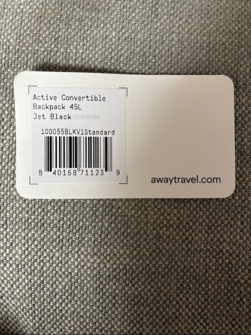 BNWT Away Active Convertible Backpack 45L in Jet Black - Picture 12 of 12